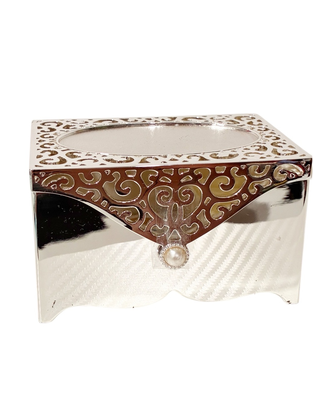 Jewelry Box Things Remembered Silver Colored Filigree Keepsake NEW